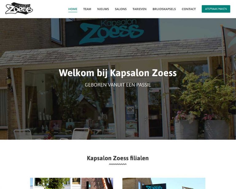 Kapsalon Zoess  Webdesignbureau Alkmaar